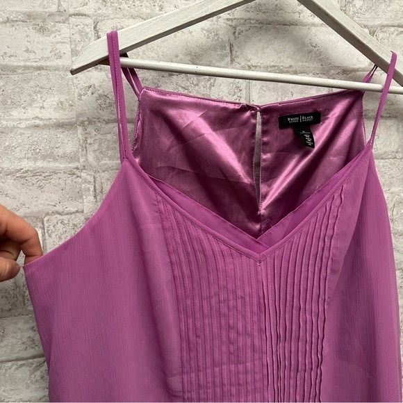 WHITE House Black Market lavender high low dress women’s 16‎ with belt - Picture 7 of 8